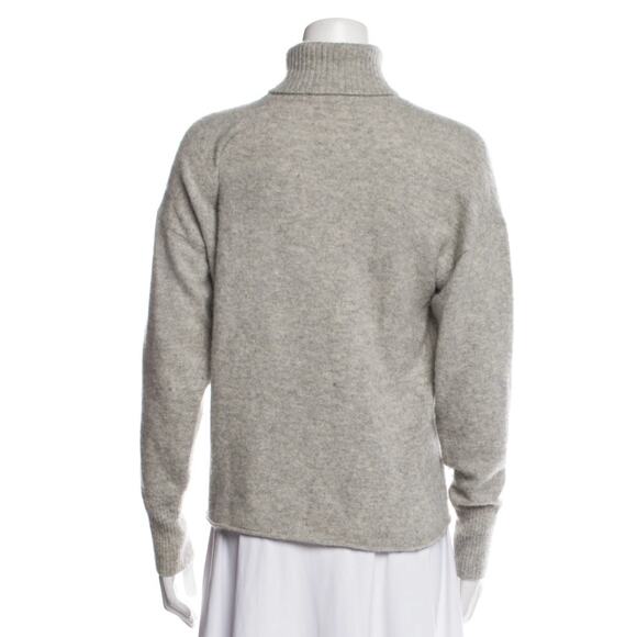 Reformation Grey Cashmere Turtleneck Sweater - Picture 3 of 3
